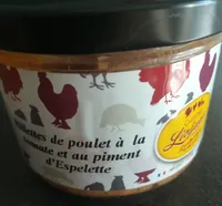 Rillettes de poulet à la tomate et au piment d'espelette