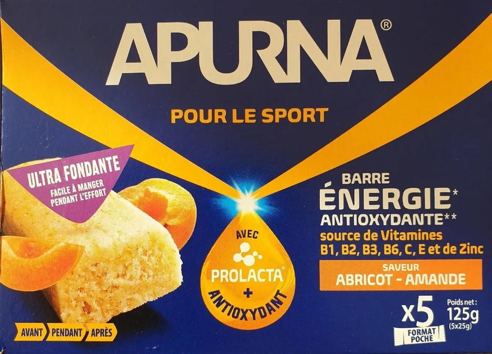 Barres ultra fondante saveur abricot amande