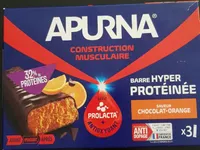 Apurna Barre Hyperproteinee Chocolat-orange X3
