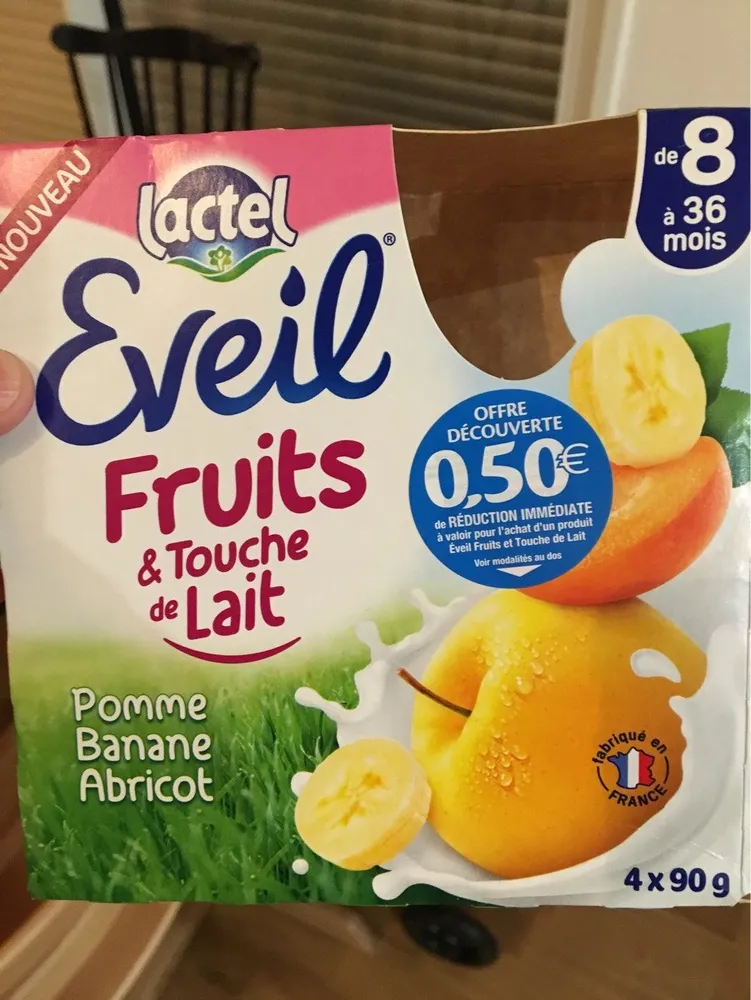 Lactel eveil fruit et touche delait