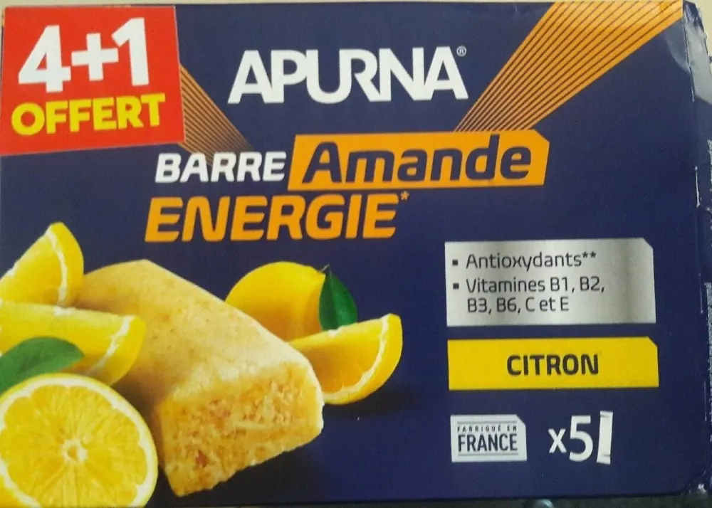 Barre amande énergie citron
