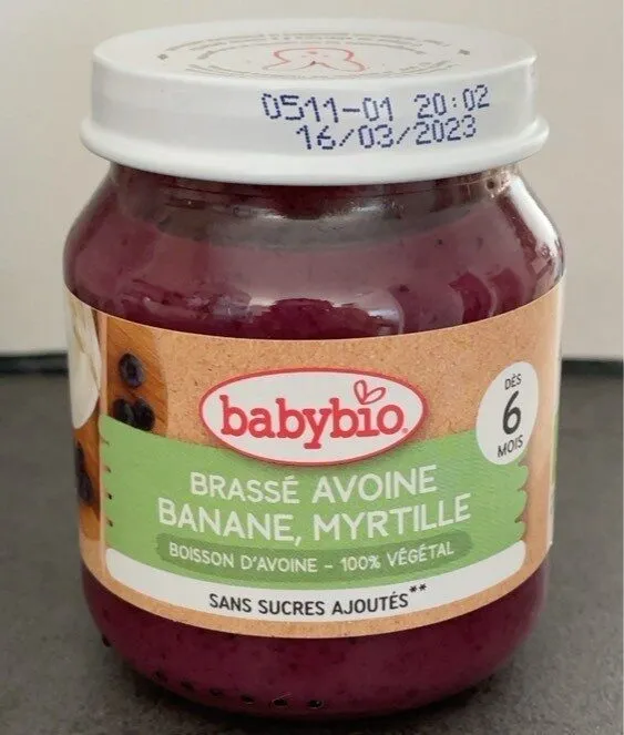 Brassé avoine banane, myrtille