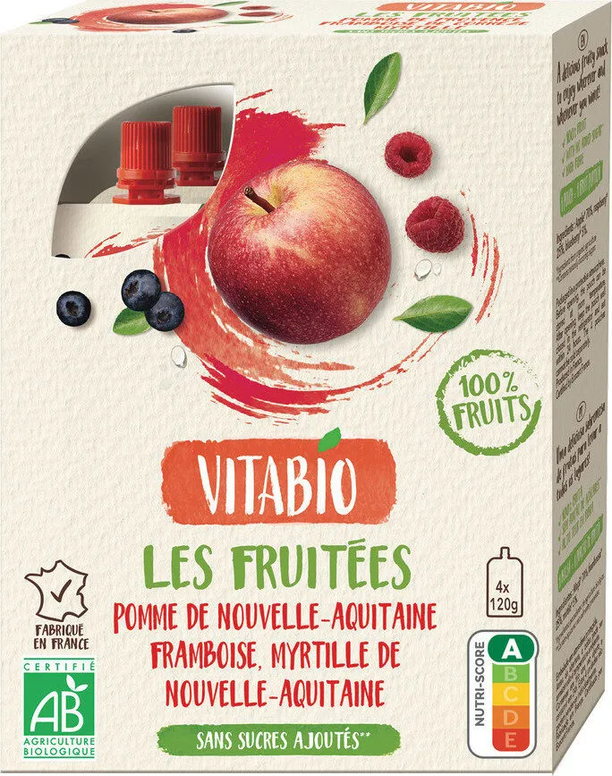 Gourde Fruits Pomme Framboise Myrtille