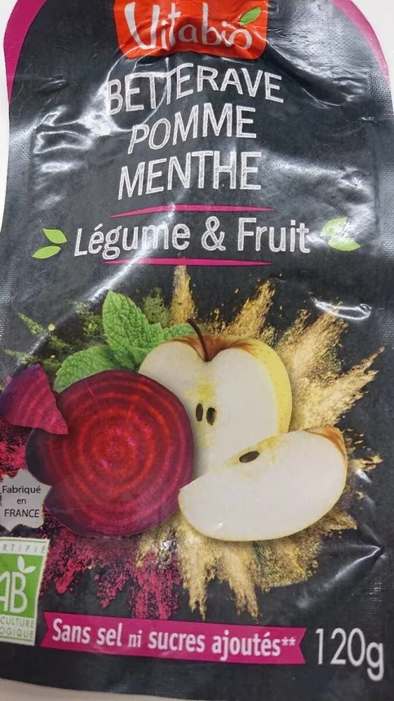 Légumes et fruits Betterave pomme menthe