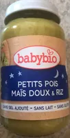 200G Petit Pot Bebe Menu Soir petits pois mais riz