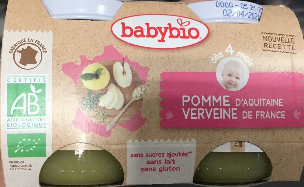 Compotes bébé dès 4 mois pomme
