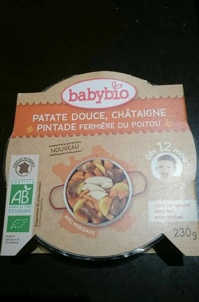 Patate douce, châtaigne, pintade fermière du poitou