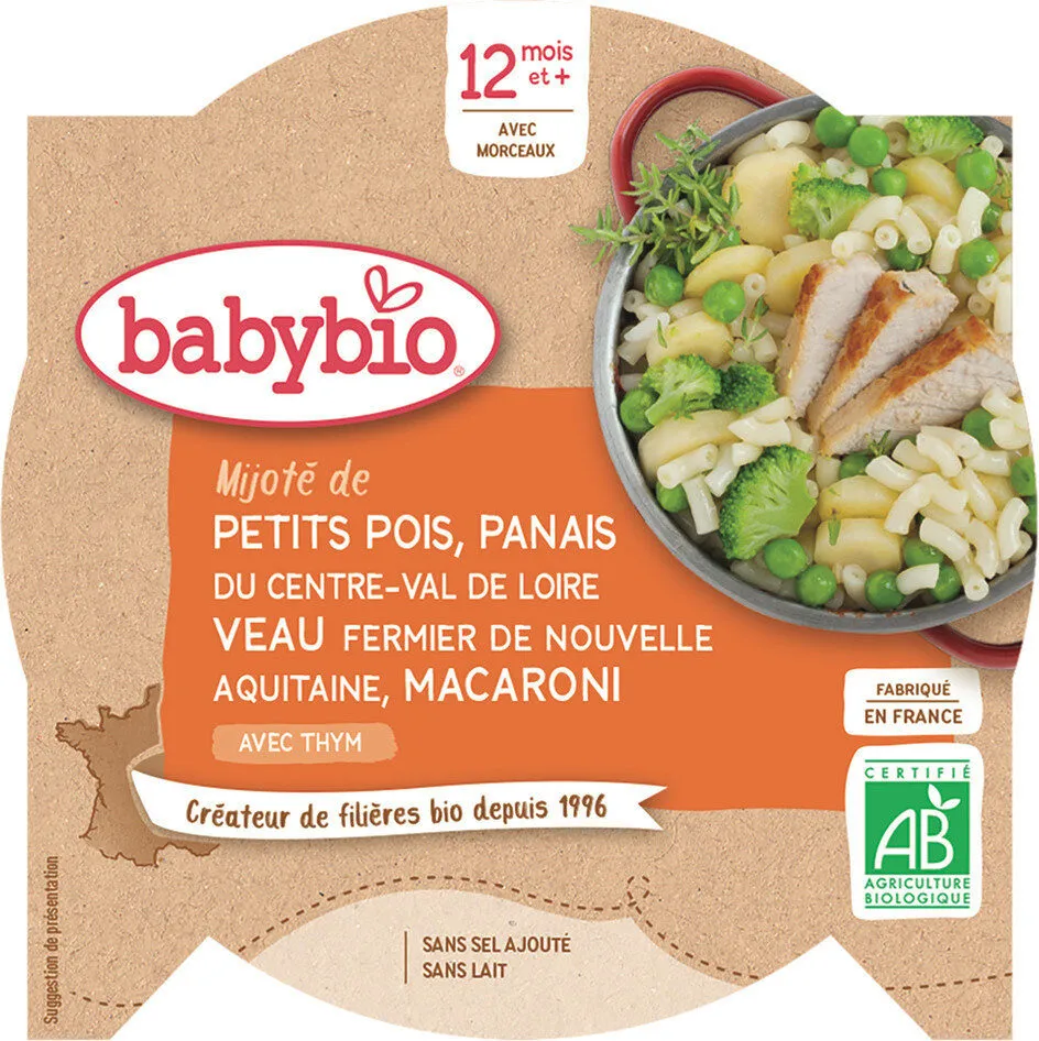 Assiette Petits Pois Veau Macaroni