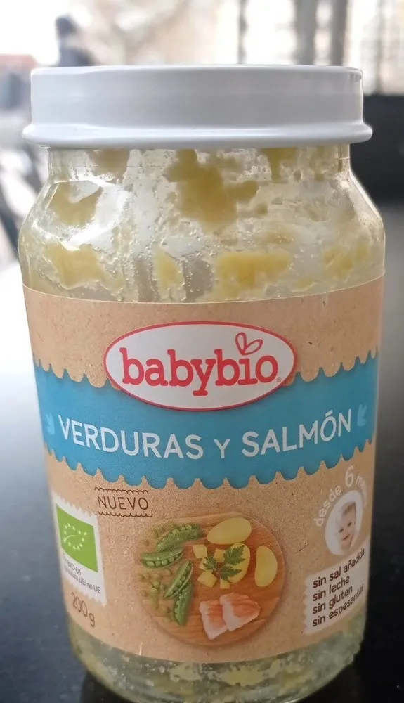 Potito verduras y salmón