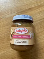 Tarrito de manzana y ciruela ecológico sin gluten