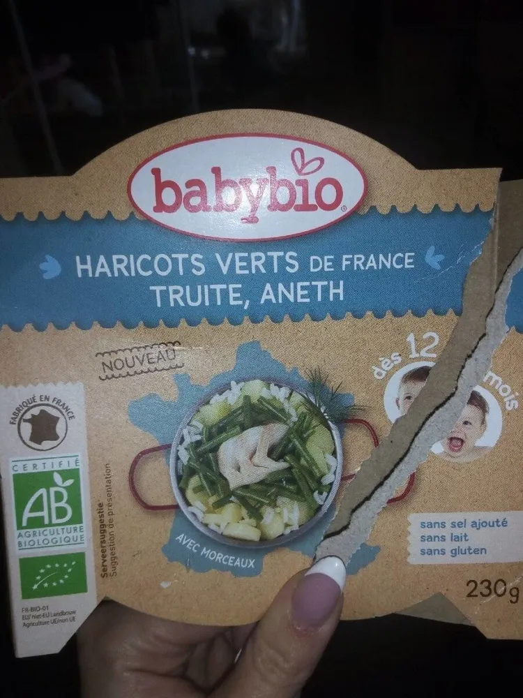 Haricots verts de France, truite,aneth