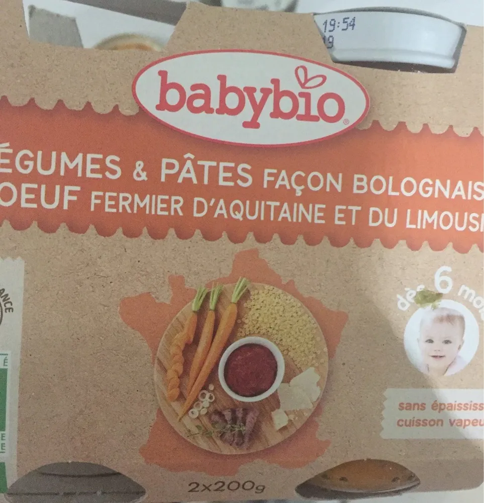 LÉGUMES & PÂTES FAÇON BOLOGNAISE BŒUF FERMIER D'AQUITAINE ET DU LIMOUSIN