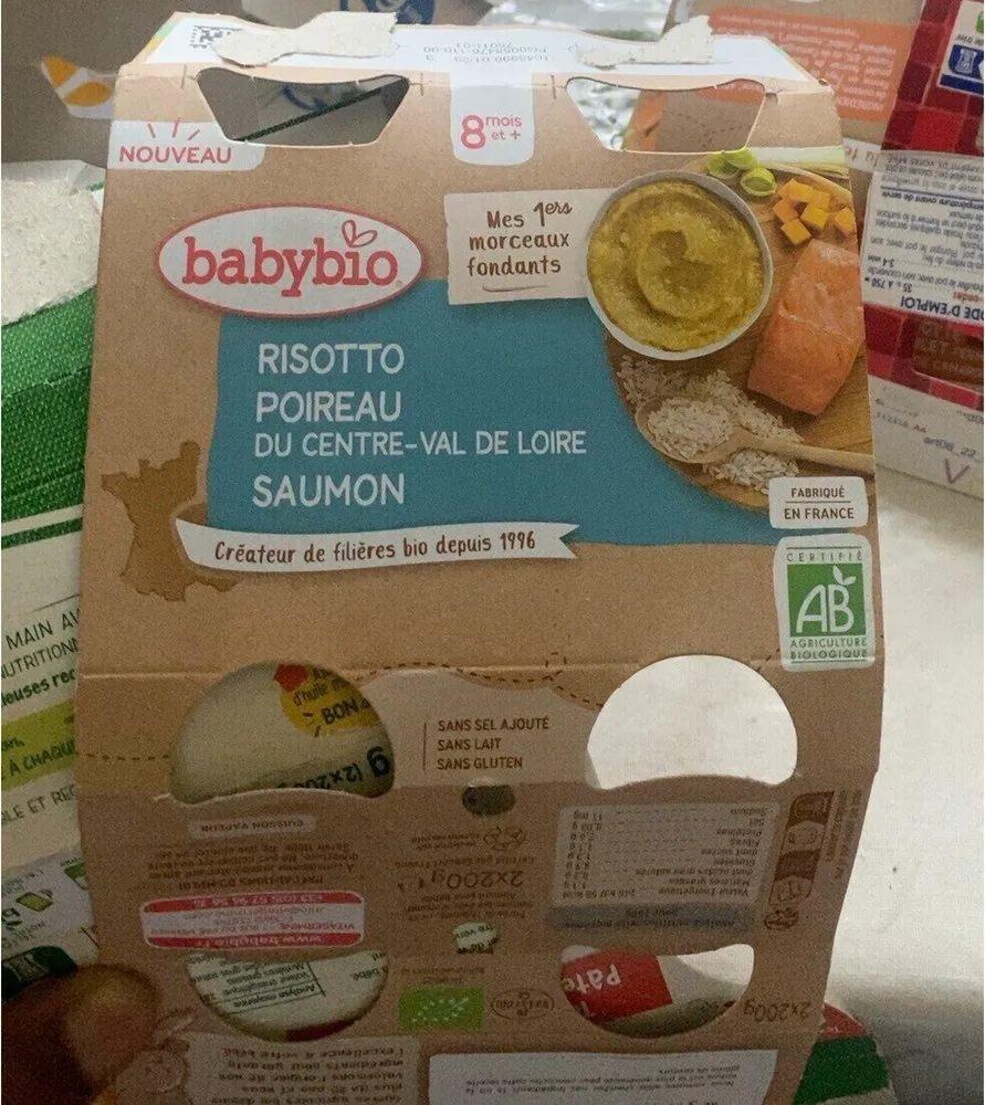 Risotto poireau saumon