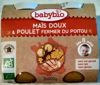 Petits pots au poulet et légumes, dès 8 mois, certifié AB