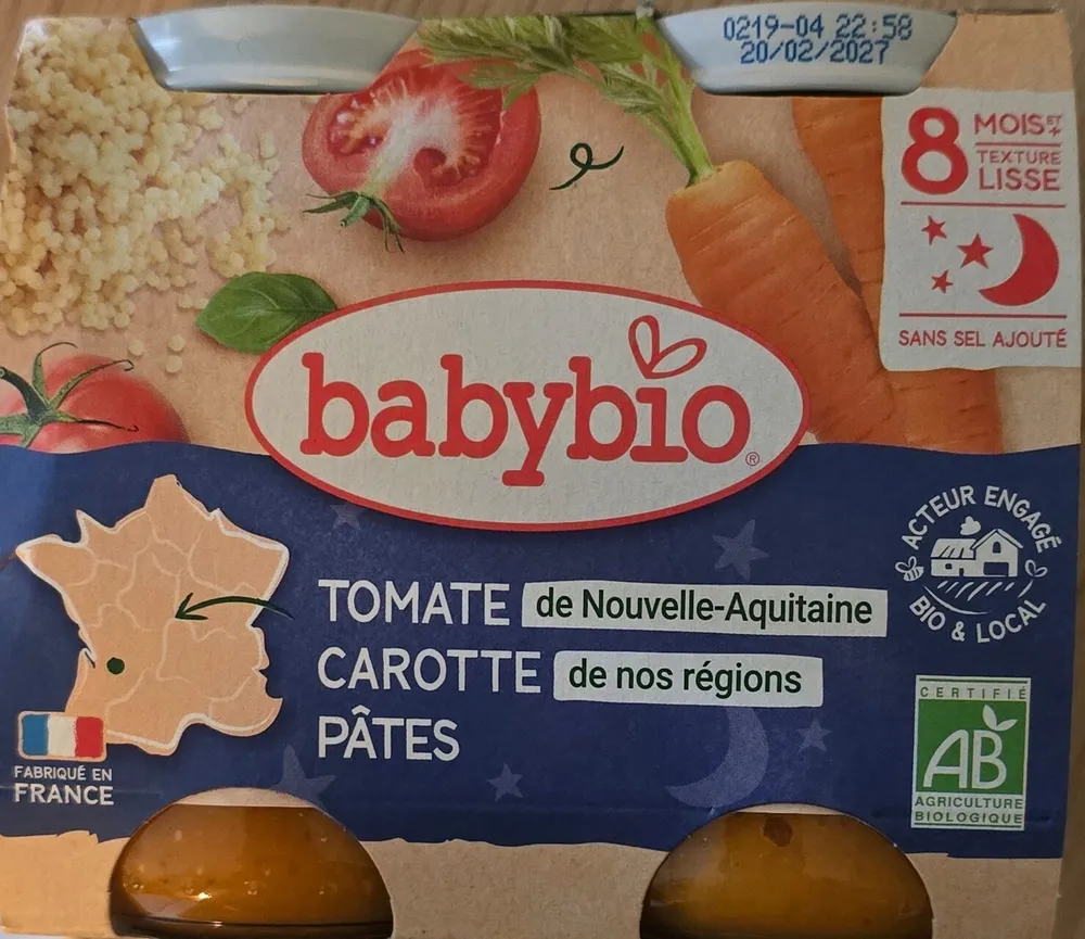 Tomates de nouvelle-aquitaine Carrote de nos régions Pâtes