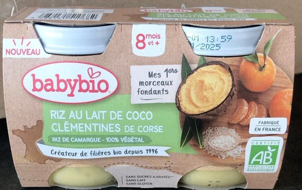 Riz au lait de coco clementines de corse