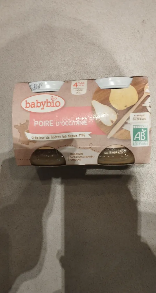 Compote 100% Poire d'Occitanie bio
