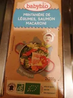 Printanière de legumes, saumon macaroni