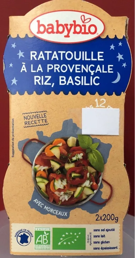 Ratatouille à la provençale riz, basilic