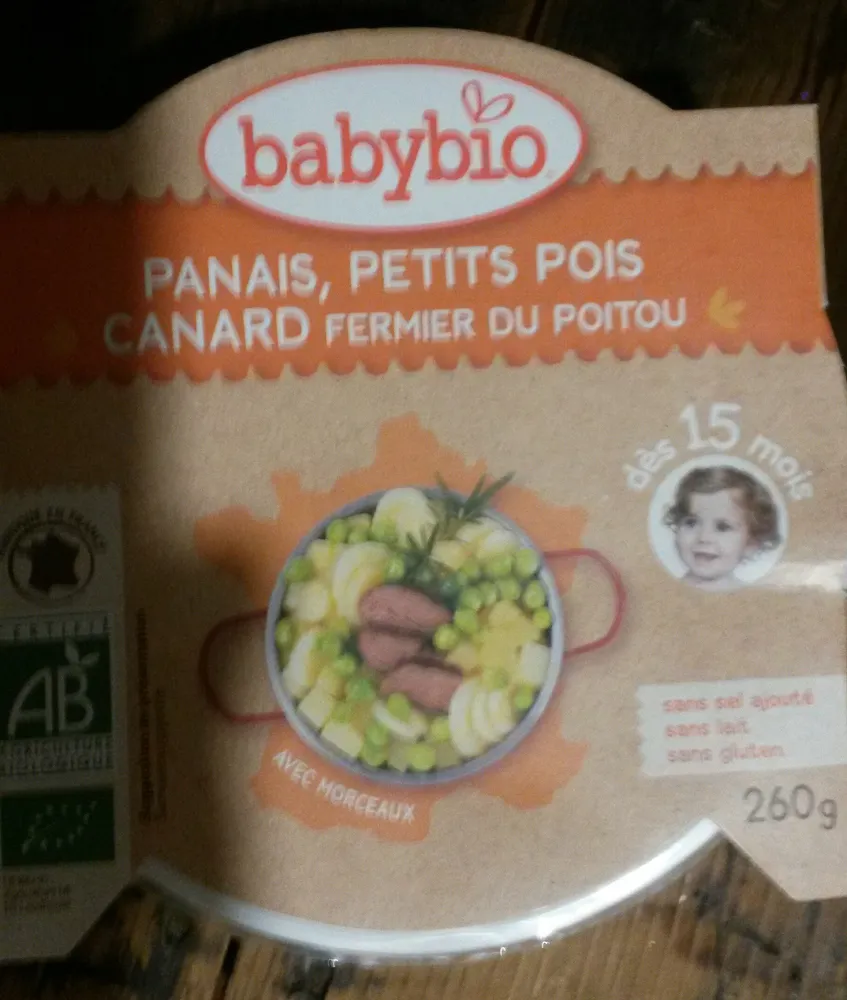 Assiette Panais Petits Pois Canard 260G