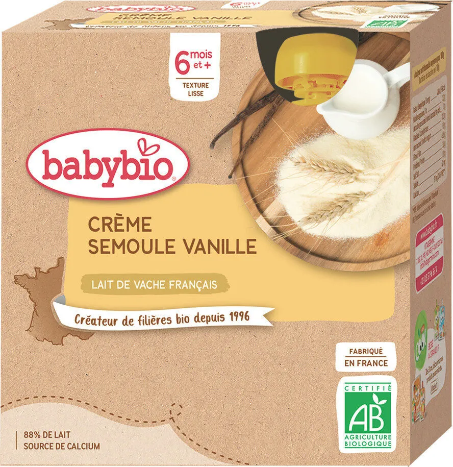 Crème semoule vanille