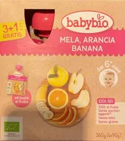 Mela, arancia, banana