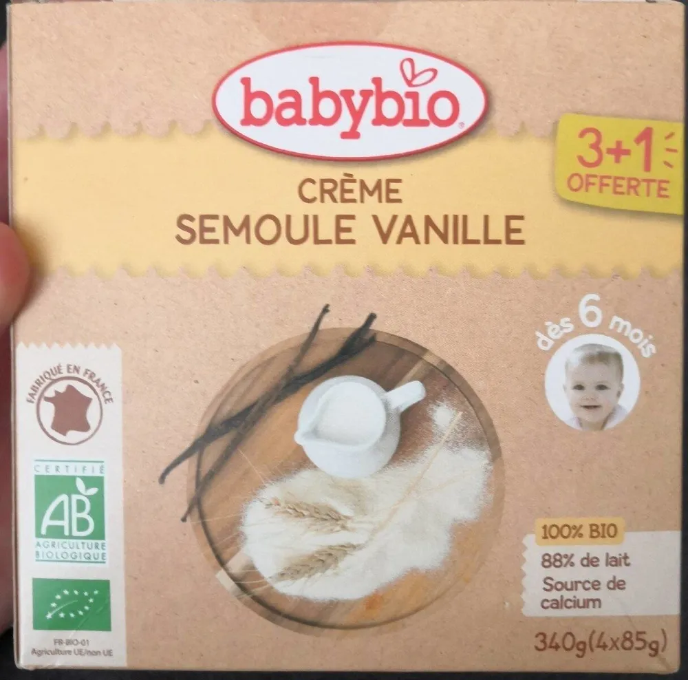 Crème semoule vanille