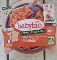 Baby bio lasagne bolognaise