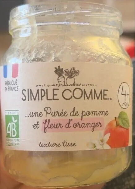 Purée de pomme et fleur d’oranger