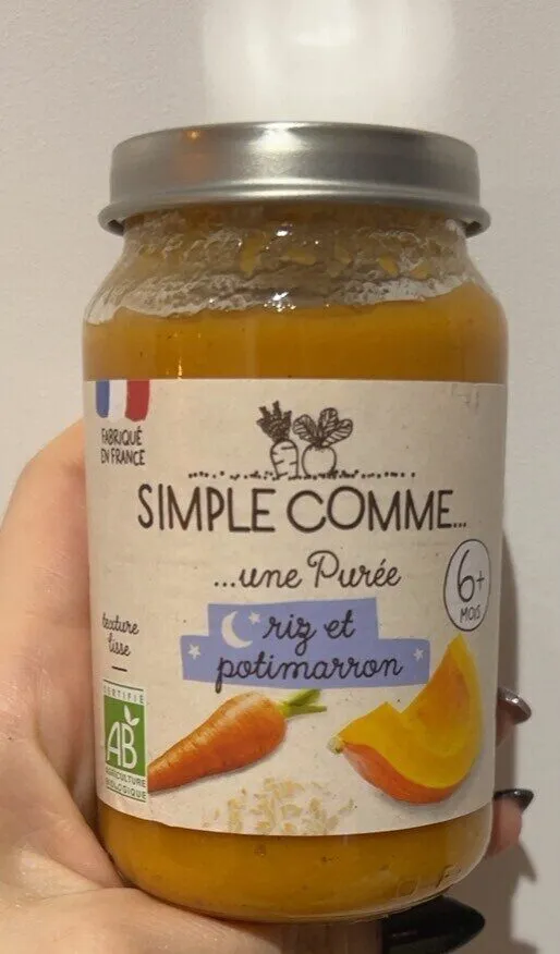 Purée riz et potimarron