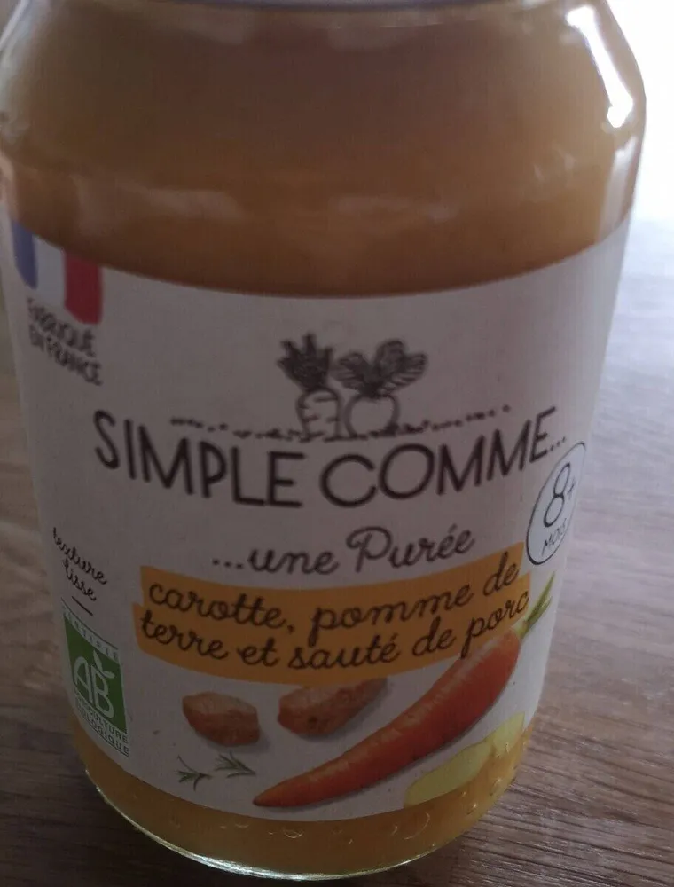 Carotte, pomme de terre et sauté de porc