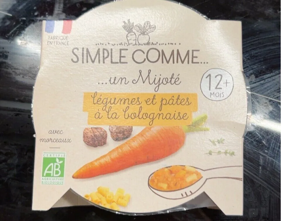 Un mijoteé legume et pâtes à la bolognaise