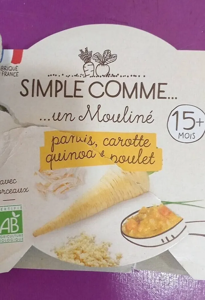 Panais carottes quinoa et poulet