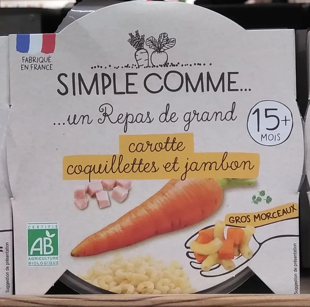 coquillettes jambon carotte