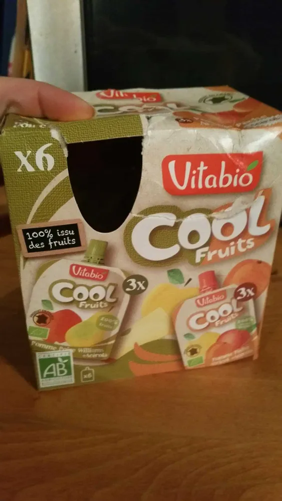 Cool Fruits Pomme Pêche Abricot + Acérola et Pomme Poire + Acérola