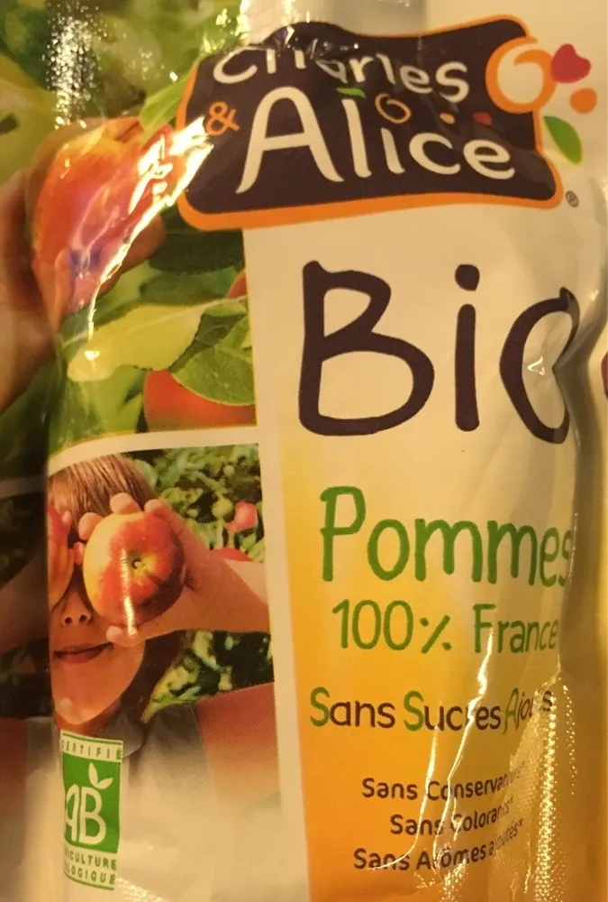 Charles & Alice pommes bio 100% Freance