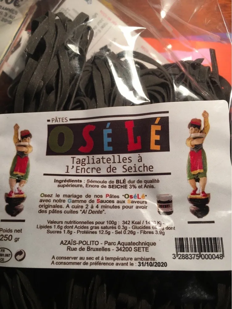 Tagliatelles à l'Encre de Seiche