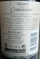 Réserve de la Condamine Fitou 2016