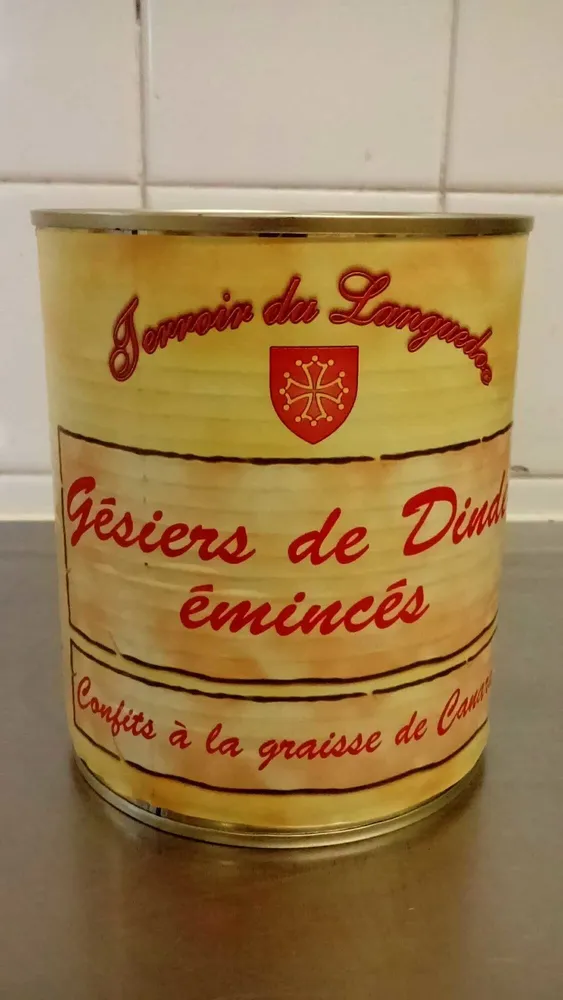 Gesiers de dinde émincés