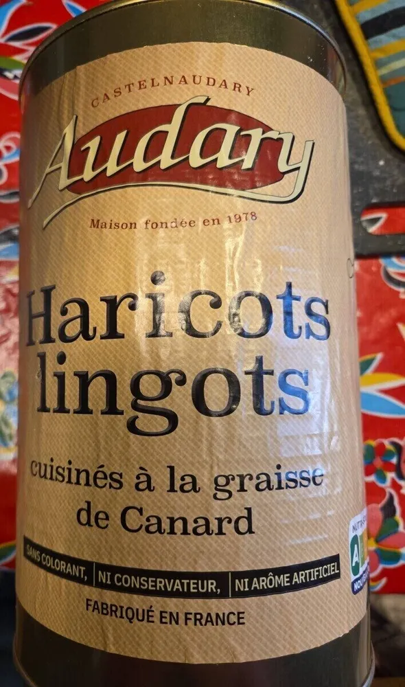 Haricots lingots cuisinés a la graisse de canard