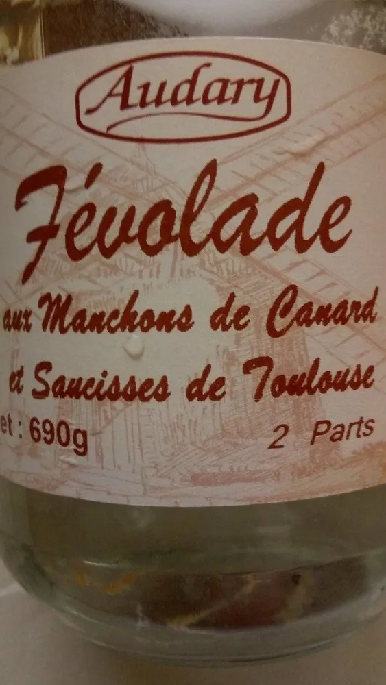 Fevolade aux manchons de canard et saucisses de Toulouse