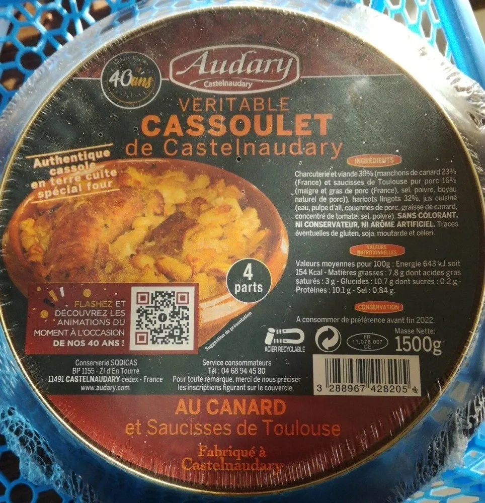 Cassoulet de Castelnaudary au Confit de Canard