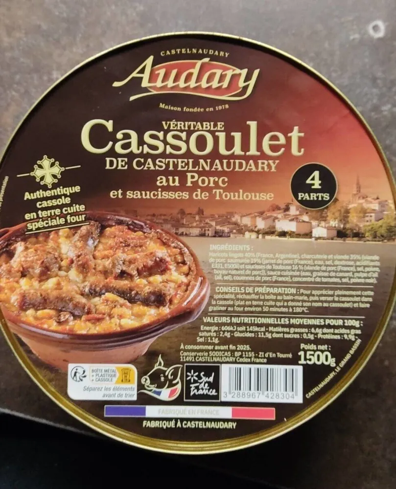 Cassoulet de Castelnaudary au porc