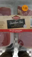 Jambon sec 2x10 tranches intercalaire Milhau