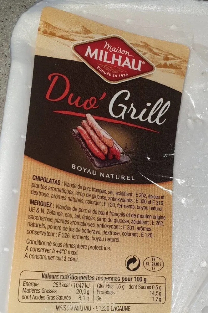 Duo’Grill Chipolatas Et Merguez