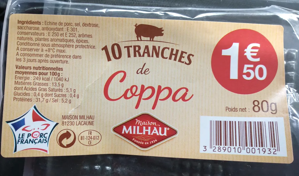 Tranches de Coppa