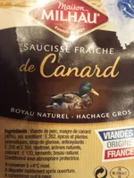 Saucisse fraîche de canard