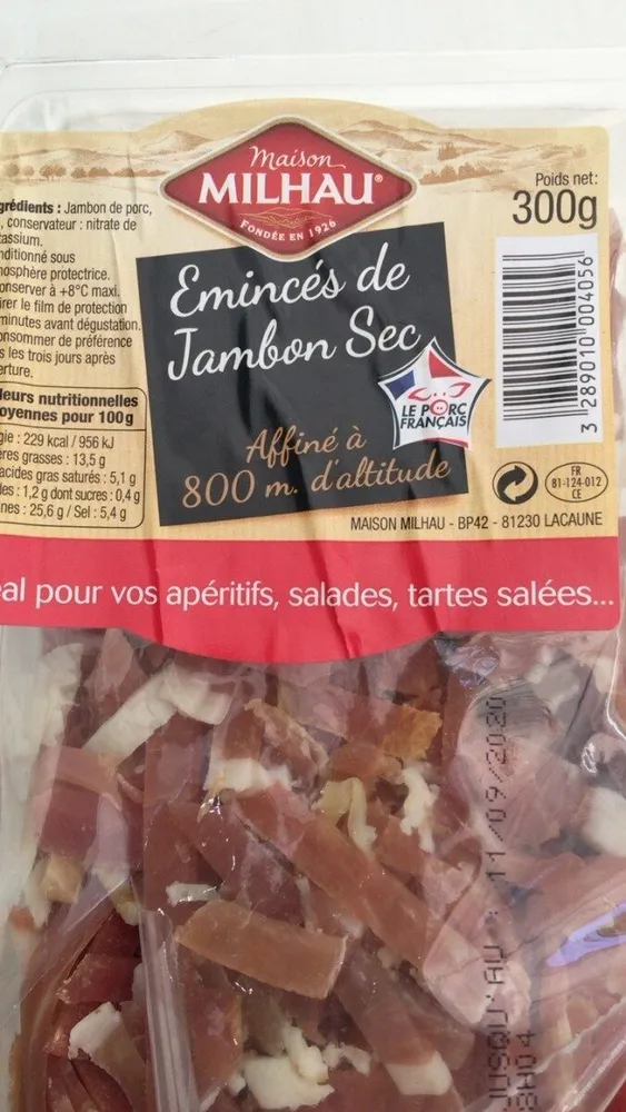 Emincés de jambon sec