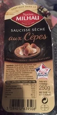 Saucisse Sèche Aux Cèpes
