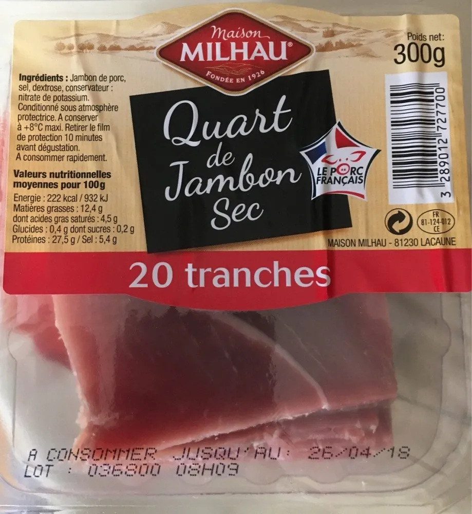 Quart de Jambon Sec